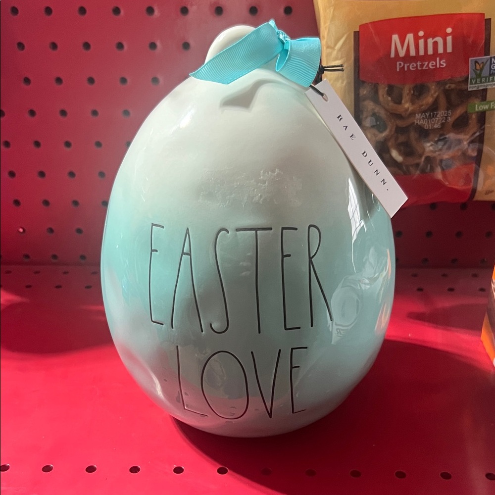 Rae Dunn Blue and White Easter Love Egg